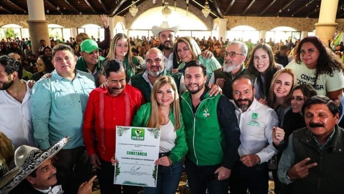 Ratifican el Partido Verde y Luis Munguía a Claudia Delgadillo como candidata por la Mega Alianza Jalisco