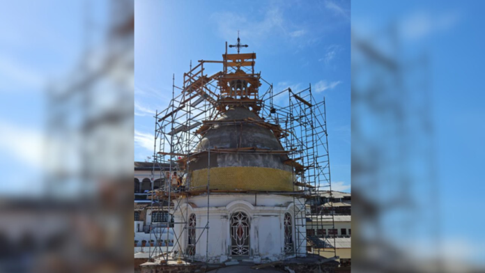 Rehabilitan cúpula de la parroquia de Puerto Vallarta para poder asegurar su integridad estructural y estética