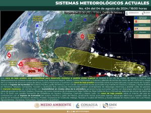 Zona de baja presión en el Pacífico tiene 90 % de probabilidad de convertirse en ciclón tropical en 48 horas