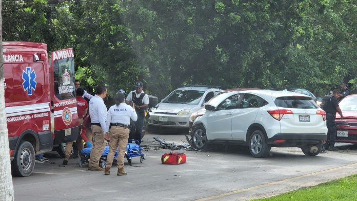 Carambola en Puerto Vallarta específicamente en acceso norte de deja lesionados y congestión vial de varios kilómetros