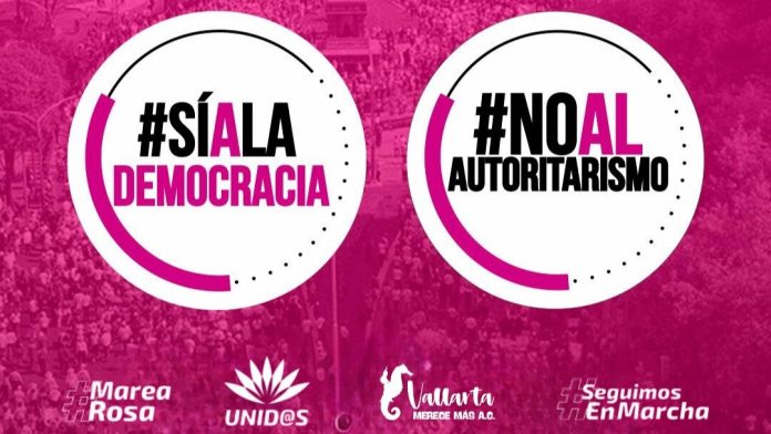 Ciudadanos y ONG convocan a una marcha en Puerto Vallarta para defender la democracia y oponerse al autoritarismo