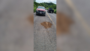 Ciudadanos reparan la carretera federal 200 en Nayarit ante el abandono de autoridades; buscan prevenir accidentes y proteger vehículos