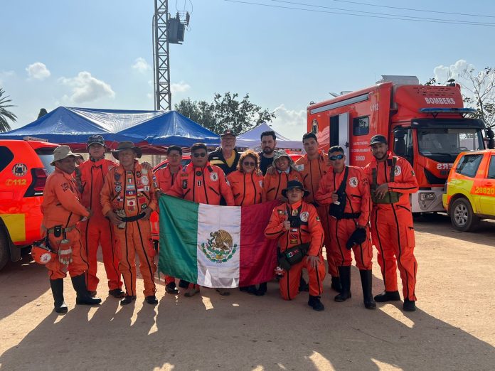 Apoyo de SSPC Nayarit en rescate en Valencia, tras 